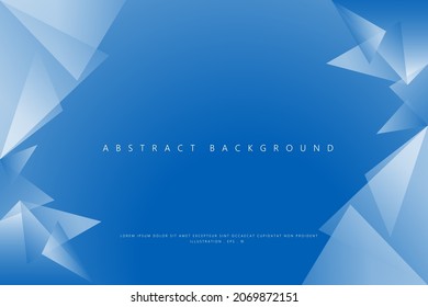 Abstract Geometric modern with Blue and white triangle color background for template, poster, flyer design. Vector illustration