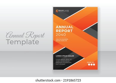 Abstract geometric modern brochure annual report flyer presentation cover, overlapping shapes in a4 sheet layout.