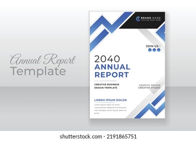 Abstract geometric modern brochure annual report flyer presentation cover, overlapping shapes in a4 sheet layout.