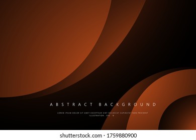 Abstract Geometric modern with Circle dark brown color background for template, poster, flyer design. Vector illustration