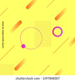 Abstract geometric modern circles and lines background 