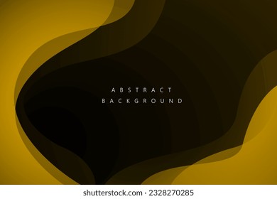 Abstrakter geometrischer, moderner, bunter Farbverlauf-gelber Kurvenhintergrund. Vektorgrafik