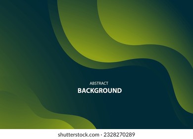 Abstrakter geometrischer, moderner Farbverlauf-grüner Kurvenhintergrund. Vektorgrafik