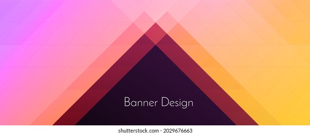 Abstrakter, geometrischer, moderner, dekorativer, bunter Designbanner, Hintergrund