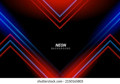 Abstract geometric modern decorative colorful neon effect design banner pattern background vector