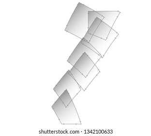 Abstract geometric modern design object