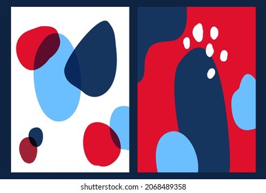 abstract geometric modern fluid shapes christmas bright winter festive backgrounds set, art texture in red navy blue and white colors, vector illustration graphic