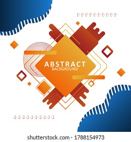 Abstract geometric modern free vector set. flyer geometric orange design.
