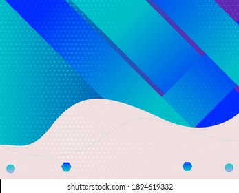 Abstrakte geometrische, moderne Farbverlauf-blaue, dekorative Hintergrundmuster