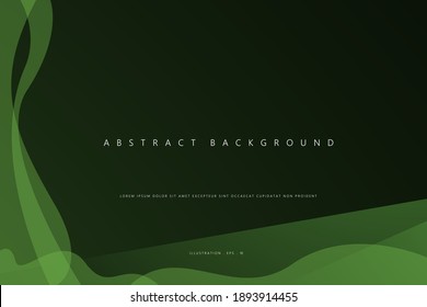 Abstract Geometric modern with Leaf wave Green color background for template, poster, flyer design. Vector illustration