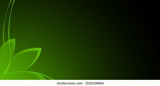Abstract Geometric modern with Leaf wave Green color background for template, poster, flyer design. Vector illustration