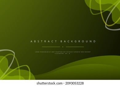 Abstract Geometric modern with Leaf wave Green color background for template, poster, flyer design. Vector illustration