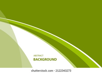Abstract Geometric modern with Leaf wave Green and white color background for template, poster, flyer design. Vector illustration