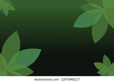 Abstrakte Geometrische, modern mit Leaf-Welle Green Hintergrund für Vorlage, Poster, Flyer Design. Vektorgrafik