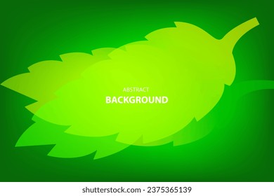 Abstract Geometric modern with Leaf wave Green color background for template, poster, flyer design. Vector illustration
