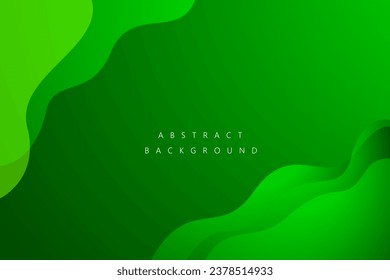 Abstract Geometric modern with Leaf wave Green color background for template, poster, flyer design. Vector illustration