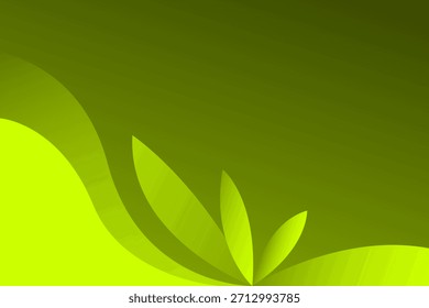 Abstractas Geométrico moderno con la onda de la hoja Fondo de color verde para la Plantilla, cartel, diseño del volante. Ilustración vectorial