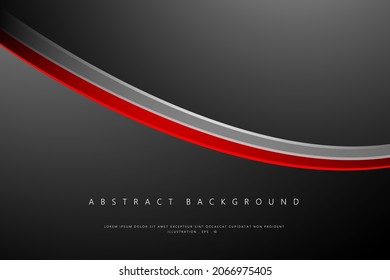 Abstract Geometric modern with line red and black wave color background for template, poster, flyer design. Vector illustration