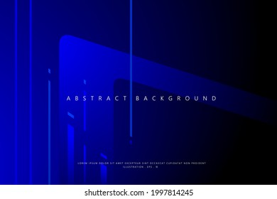 Abstract Geometric modern with Luxury Black and Blue metallic color background for template, poster, brochure, website, flyer design. Vector illustration