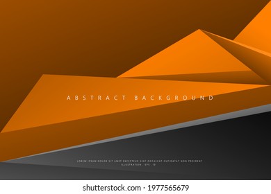 Abstract Geometric modern with Orange and black color background for template, poster, flyer design. Vector illustration