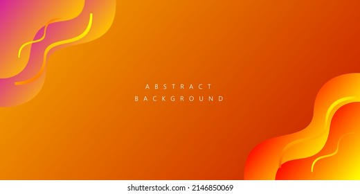 Resumen Geométrico moderno con fondo de color de onda naranja para plantilla, afiche, diseño de volante. Ilustración del vector