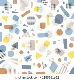 Abstract geometric modern pastels color, black dots pattern with lines diagonally on white background. Vector illustration