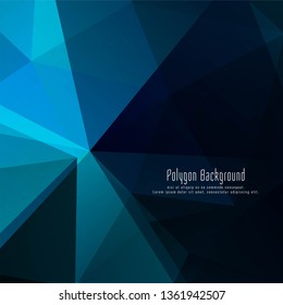 Abstract geometric modern polygon blue background design