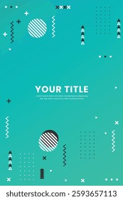 Abstract geometric modern posters, banners, template concept design. Vector illustrations