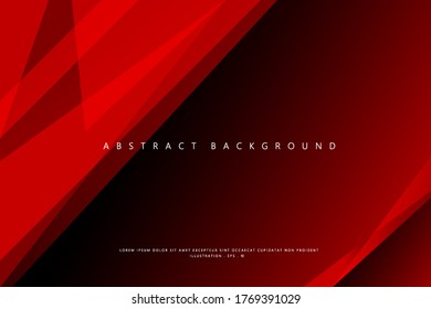 Abstract Geometric modern Red color background for template design. Vector illustration