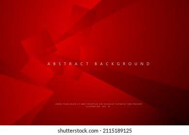 Abstract Geometric modern with Red color background for template, poster, flyer design. Vector illustration