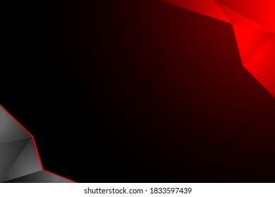 Abstract Geometric modern with Red and Gray metallic color background for template, poster, flyer design. Vector illustration
