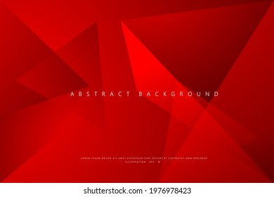 Abstract Geometric modern with Red low poly color background for template, poster, flyer design. Vector illustration