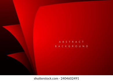 Abstract Geometric modern with Red paper layer style color background for template, poster, flyer design. Vector illustration