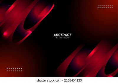 Abstract geometric modern red stylish landing page dark background vector