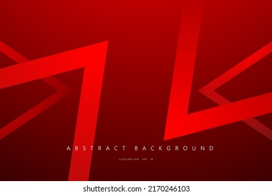 Abstract Geometric modern with Red triangle color background for template, poster, flyer design. Vector illustration