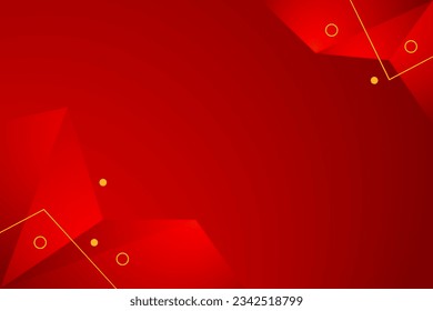 Resumen Geométrico moderno con fondo de color de triángulo rojo para plantilla, afiche, diseño de volante. Ilustración del vector