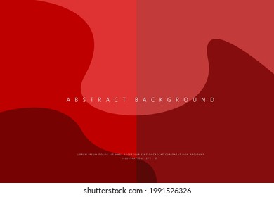 Abstract Geometric modern with Red wave color background for template, poster, flyer design. Vector illustration