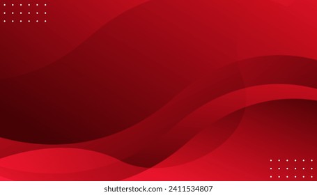 Abstract Geometric modern with Red wave color . Used to decorate advertisements, publications, Eps10 vector