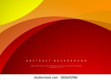 Abstract Geometric modern with Red and Yellow color wave background for template, poster, flyer design. Vector illustration