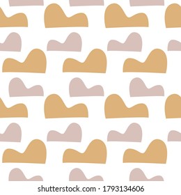 Abstract Geometric modern seamless pattern. Mid century trendy background, retro vector illustration. Surface design. Collage with shapes. Minimal textile fabrics print, wallpapers, wrapping paper