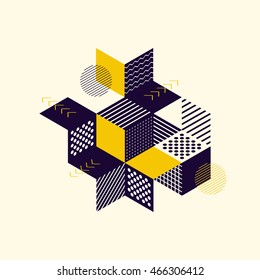 Abstract geometric modern style background, futuristic shape vector illustration