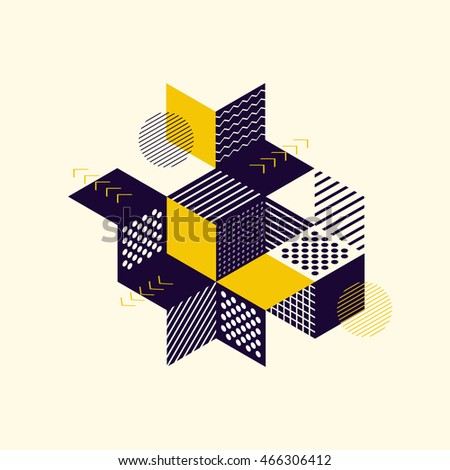 Abstract geometric modern style background, futuristic shape vector illustration