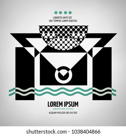 Abstract geometric modern symmetric  design. Vector illustration