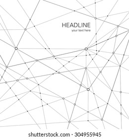 Concepto de tecnología moderna geométrica abstracta (visualización de datos digitales, concepto gráfico de redes sociales) - ilustración vectorial