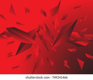 Abstract geometric modern technology futuristic on red background, Business Concept, vector illustration