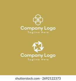 Abstract Geometric Modern Technology Logo Design