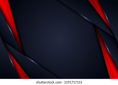 Abstract Geometric Modern Technology Overlap Red and Blue Background Frame Template