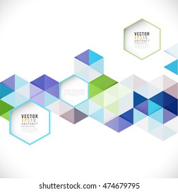 Abstract geometric modern template for business or technology presentation and space for your text or subject, vector illustration