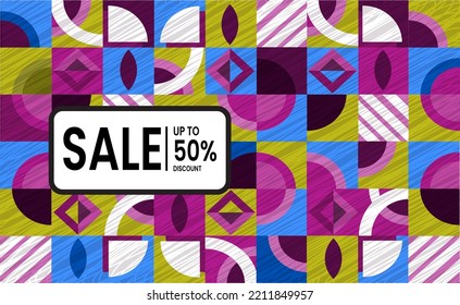 Abstract Geometric Modern Themed Background. For Sales Promotion and Discount Banners