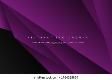 Abstract Geometric modern with Violet and Black color background for template, poster, flyer design. Vector illustration